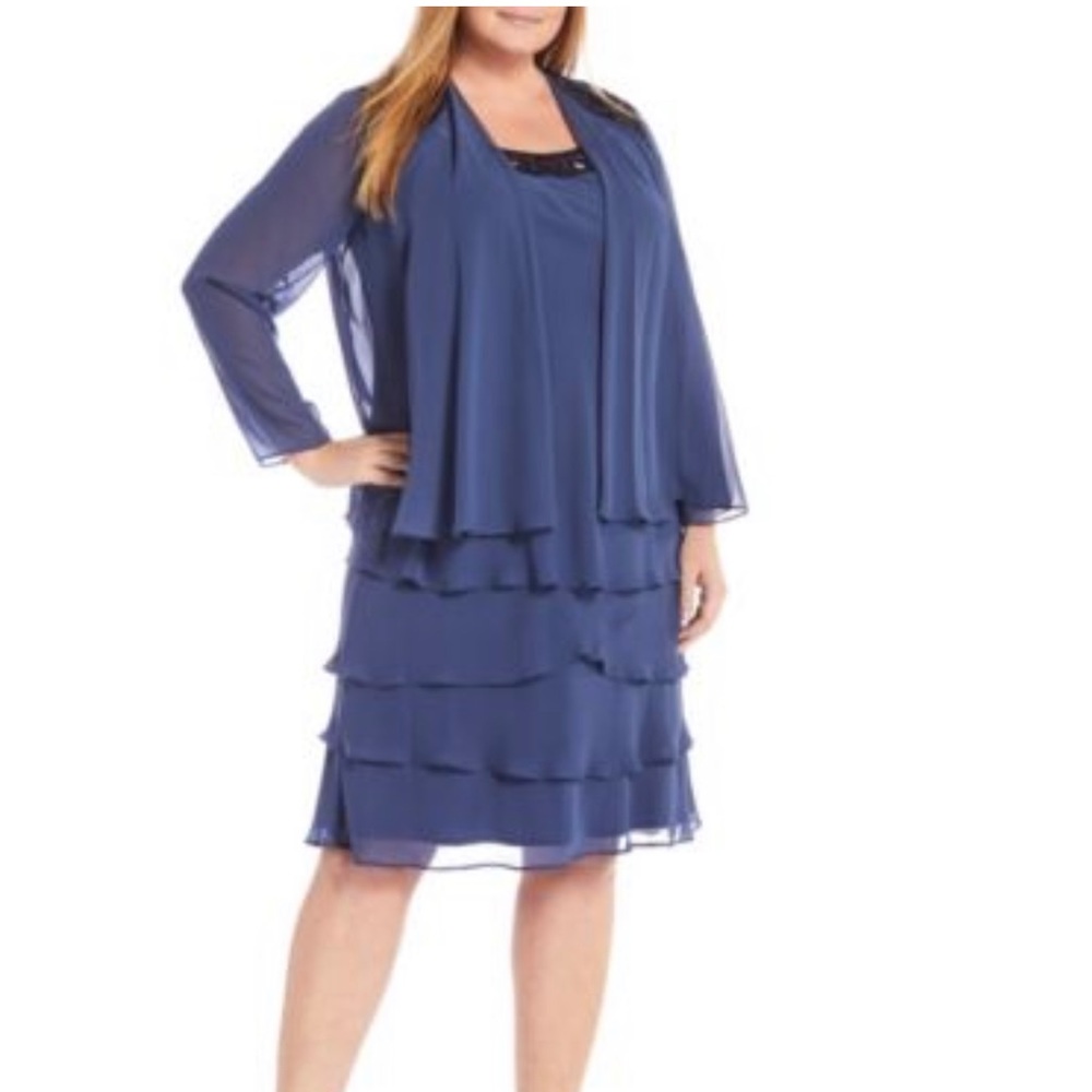 Ignite Evenings plus size tiered dress